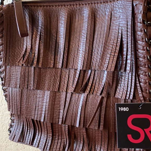 Sondra Roberts Leather Fringed Purse - Picture 8 of 15